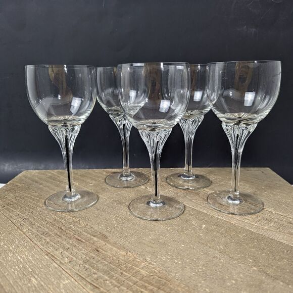 Belfor Exquisite Black stem small wine glass white wine set of 5 - Picture 1 of 7